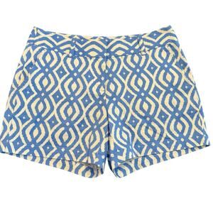 Vineyard Vines Women’s chino shorts, light blue white geo Size 4